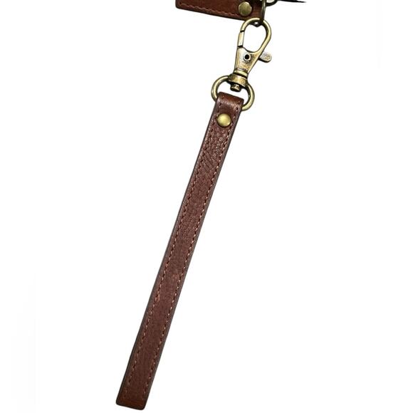 Duluth Trading Co Brown Leather Wristlet Wallet Sleek Design EUC - Picture 11 of 13